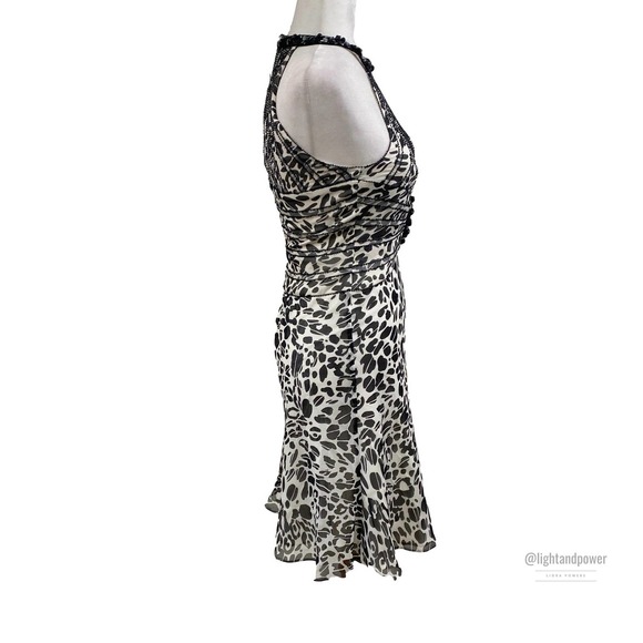 Escada Animal Print Sequin Beaded Dress Sz 32 EUC - Picture 7 of 12